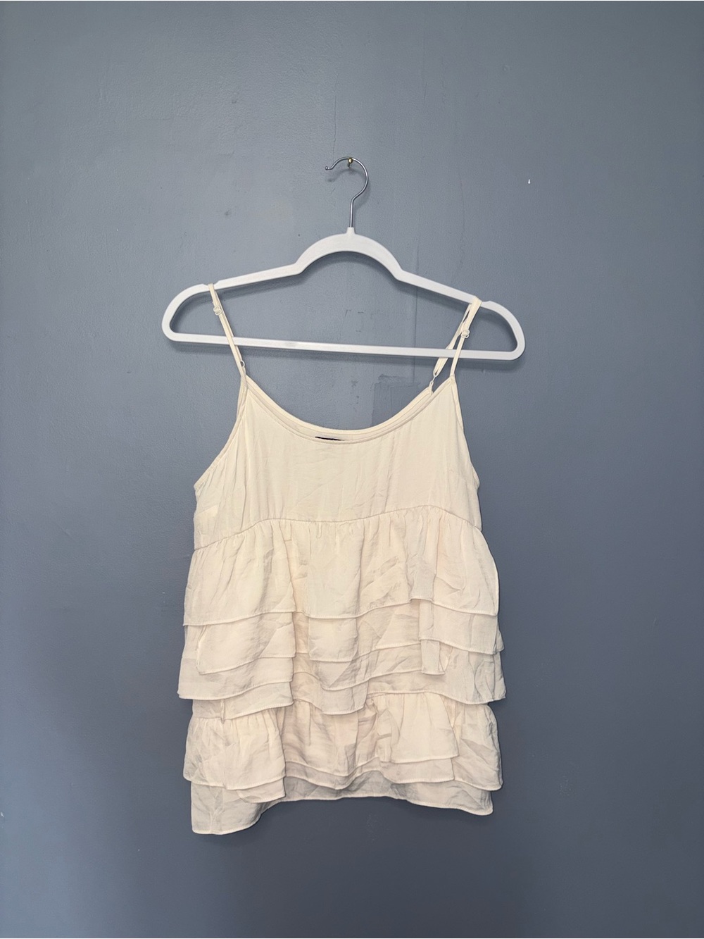 WhoWhatWear • Cream Ruffle Tank